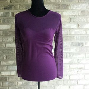 Purple mesh blouse size medium